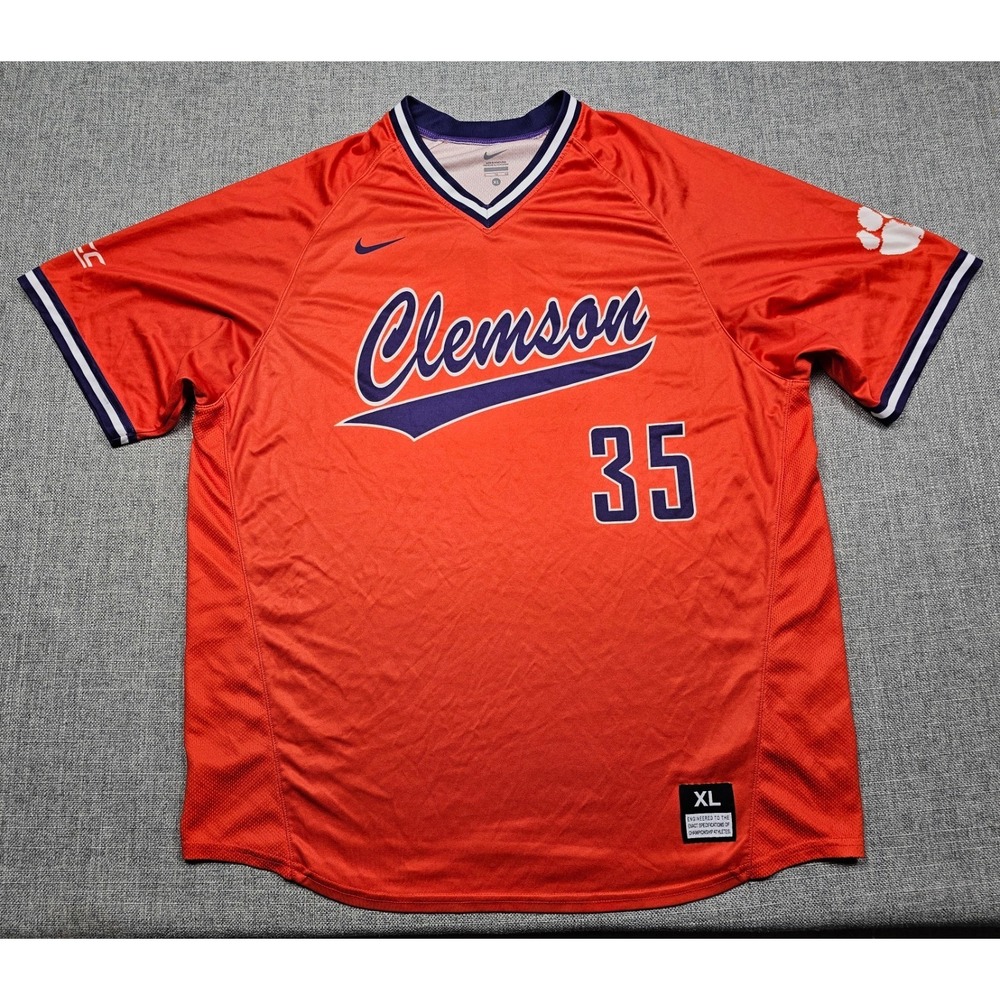 Clemson‎ Tigers Baseball Jersey Mens XL Nike Practice Team Issue Authentic #35